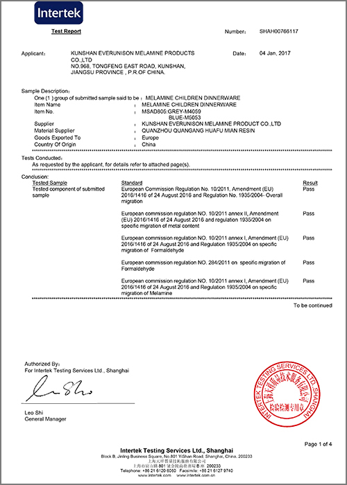 sgs-intertek-passed-melamin-resin-forming-compound