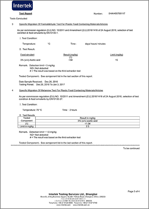 sgs-intertek-passed-melamine-resin-forming-compound