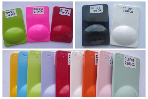 Huafu color cards with bright and gloss sufface