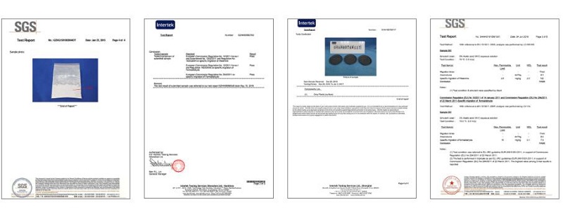 Huafu Chemicals Melamin Resin Forming Compound SGS och Intertek-certifikat